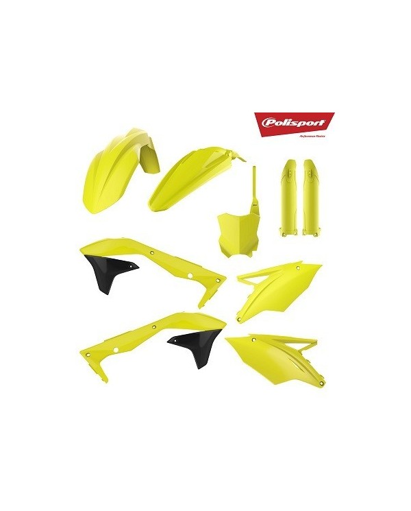Full Kit Plásticos Polisport Kawasaki KX 450 F 16-18 Amarillo Flúor
