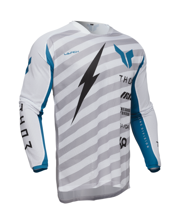 jersey  THOR LAUNCH RAID COLOR BLANCO / GRIS