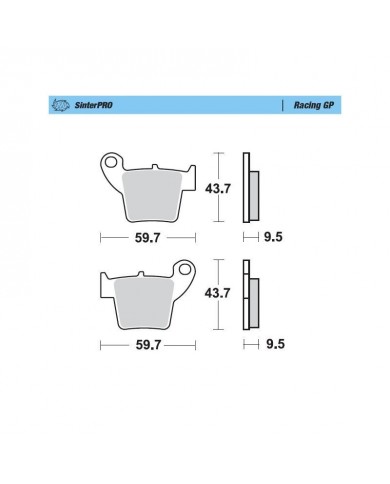 Pastillas de freno trasero/delantero RACING GP SERIES MOTOMASTER HONDA TM FANTIC