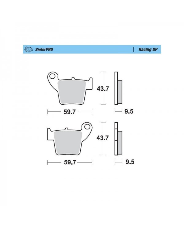 Pastillas de freno trasero/delantero RACING GP SERIES MOTOMASTER HONDA TM FANTIC