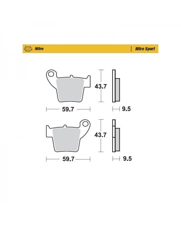 Pastillas de freno trasero/delantero NITRO SPORT  MOTOMASTER HONDA TM FANTIC