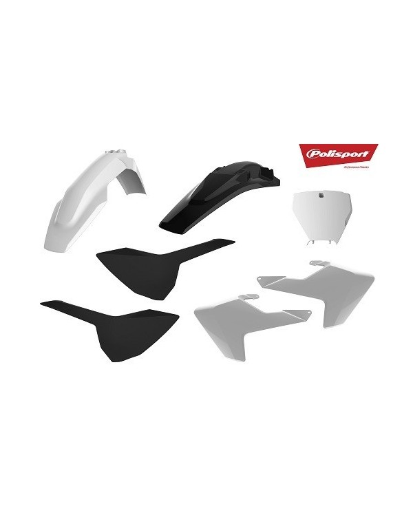 KIT PLÁSTICOS POLISPORT HUSQVARNA TC/FC (16-18) Blanco/Negro