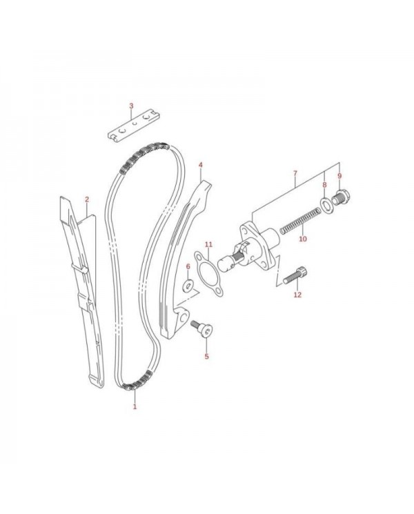 Guia cadena distribucion original Suzuki LTR 450 (n2)