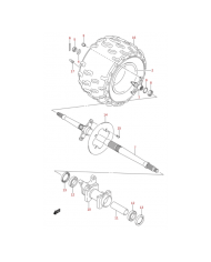 Buje original Suzuki LTZ 400 (n9 K4 / n10 K5 K6 K7)
