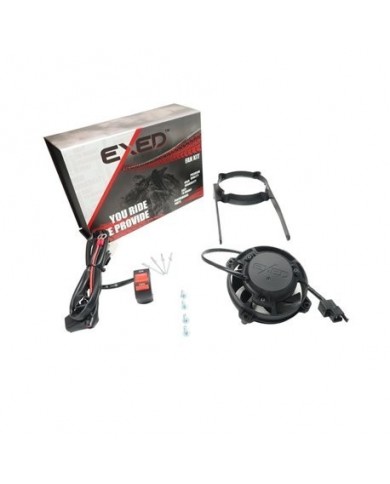 Kit ventilador Exed y soporte de montaje para KTM y Husqvarna, con interruptor de encendido/apagado de 2004 a 2016 Kit ventilador Exed y soporte de montaje para KTM y Husqvarna, con interruptor de encendido/apagado de 2004 a 2016