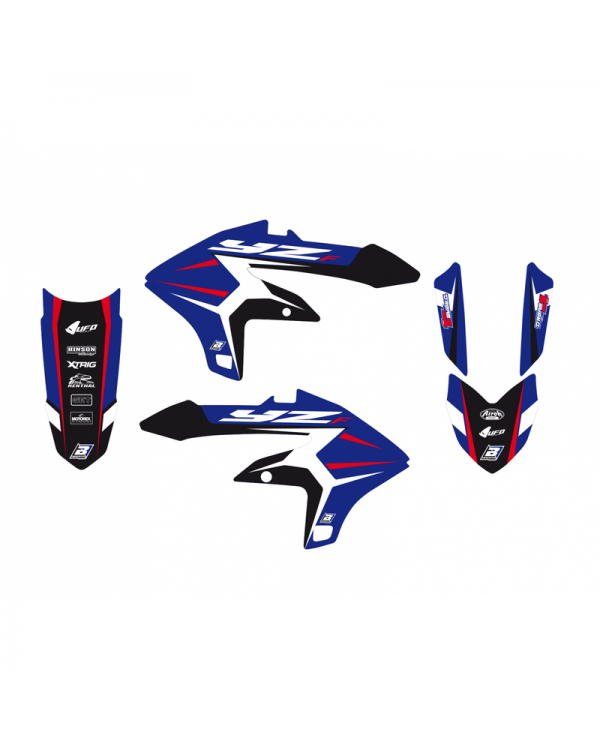 Kit adhesivos + funda de asiento BLACKBIRD Dream 4 Yamaha YZ450F 23-25