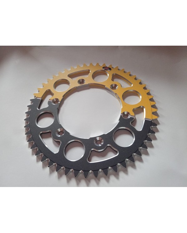 Corona aluminio  Suzuki Rm/Rmz /Dr-z negro/amarillo
