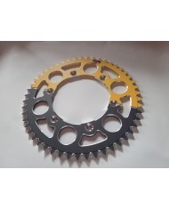 Corona aluminio  Suzuki Rm/Rmz /Dr-z negro/amarillo
