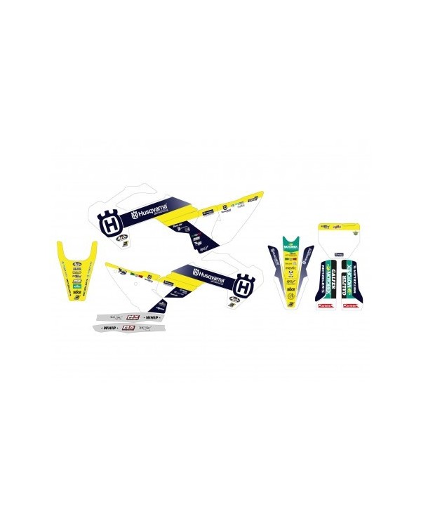 Kit de adhesivos + funda de asiento BLACKBIRD Replica Trophy 22 - Husqvarna FC/TC 23-24