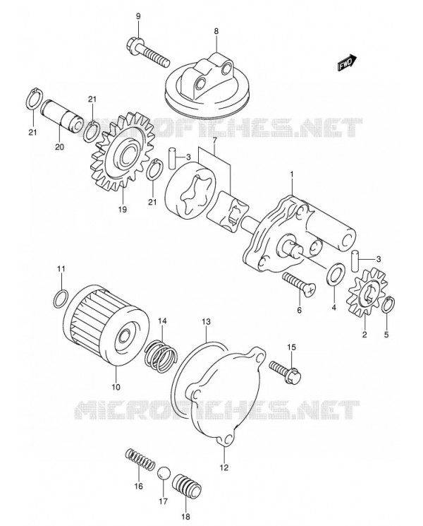 Conjunto bomba aceite ltz 400