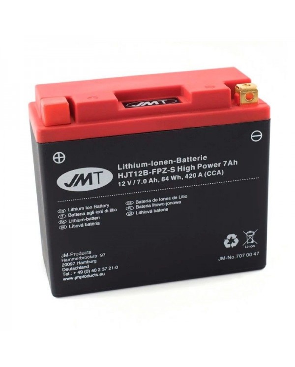 Batería moto HJT12B-FPZ-S JMT Litio-ion High Power 7AH,707.00.47