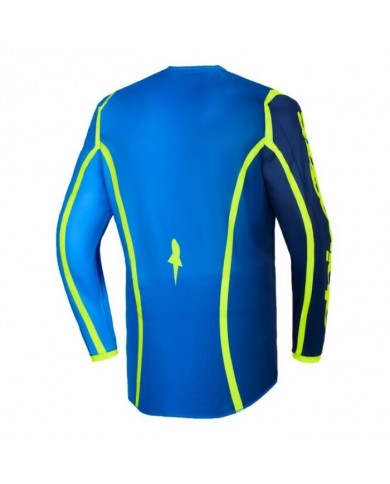 Camiseta Alpinestars Fluid Apex Color Azul / Amarillo Fluor Camiseta Alpinestars Fluid Apex Color Azul / Amarillo Fluor