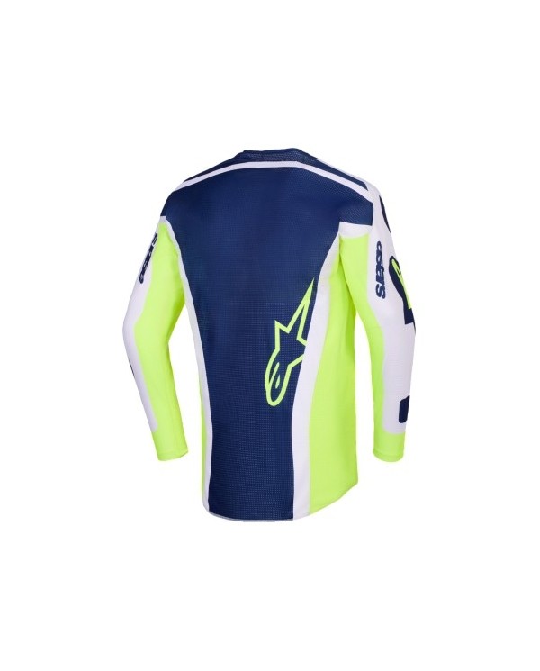 Camiseta Alpinestars Racer Air Riway Color Gris Claro / Amarillo Fluor / Azul,3760226-9570