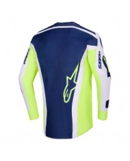 Camiseta Alpinestars Racer Air Riway Color Gris Claro / Amarillo Fluor / Azul,3760226-9570