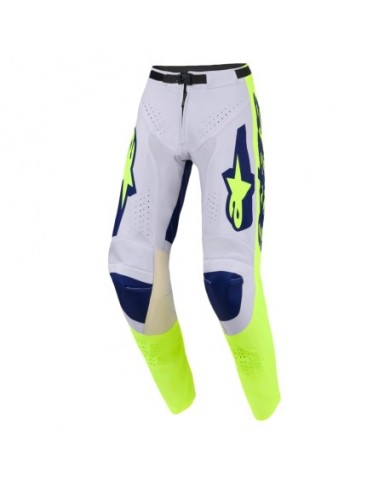 Pantalón Alpinestars Racer Air Riway Color Gris Claro / Amarillo Fluor / Azul,3720226-9570