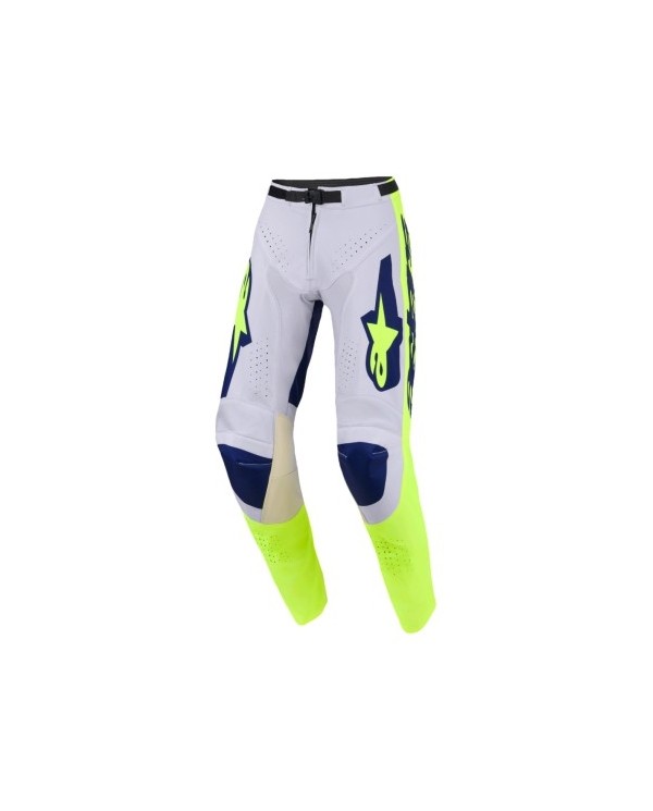 Pantalón Alpinestars Racer Air Riway Color Gris Claro / Amarillo Fluor / Azul,3720226-9570