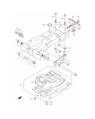 Tornillo para tensar cadena original Suzuki LTZ (n13)