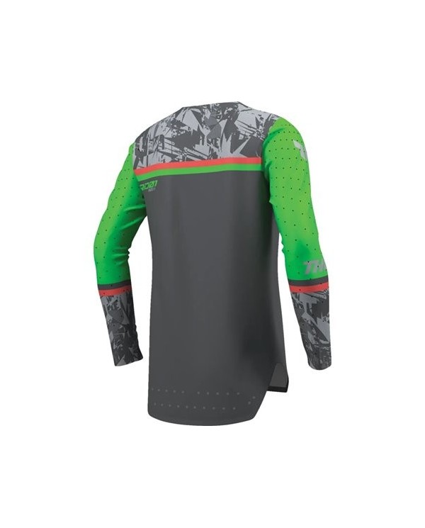 2912-2733,Camiseta Thor Infantil Sportmode Punkd Color Negro Carbón / Verde