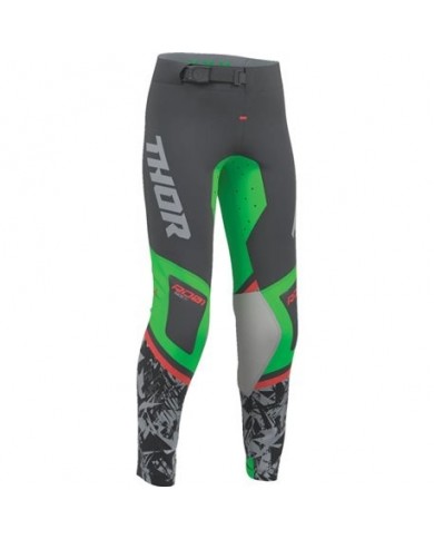 Pantalón Thor Infantil Sportmode Punkd Color Negro Carbón / Verde,2903-2737