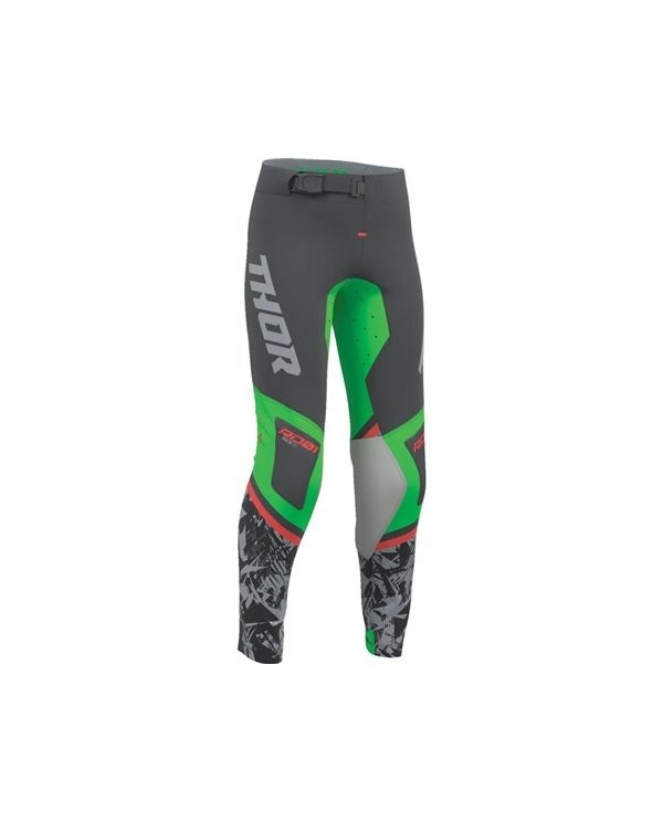 Pantalón Thor Infantil Sportmode Punkd Color Negro Carbón / Verde,2903-2737