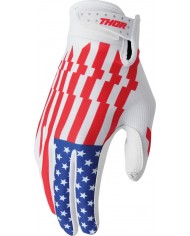 Guantes Thor Infantil Launchmode Patriot Color Blanco / Azul
