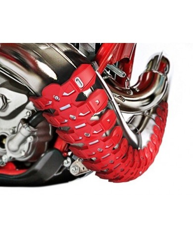 Protector de Escape Polisport Armadillo 2T Rojo