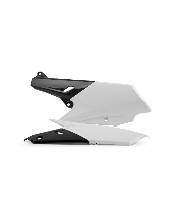 TAPAS LATERALES YZ250F(14-18) 450F(14-17) WR250F(14-18) 450F(16-18) Blanco/Negro