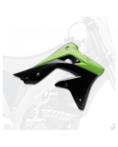 TAPAS RADIADOR KX250F (09-12) Verde 05/Negro