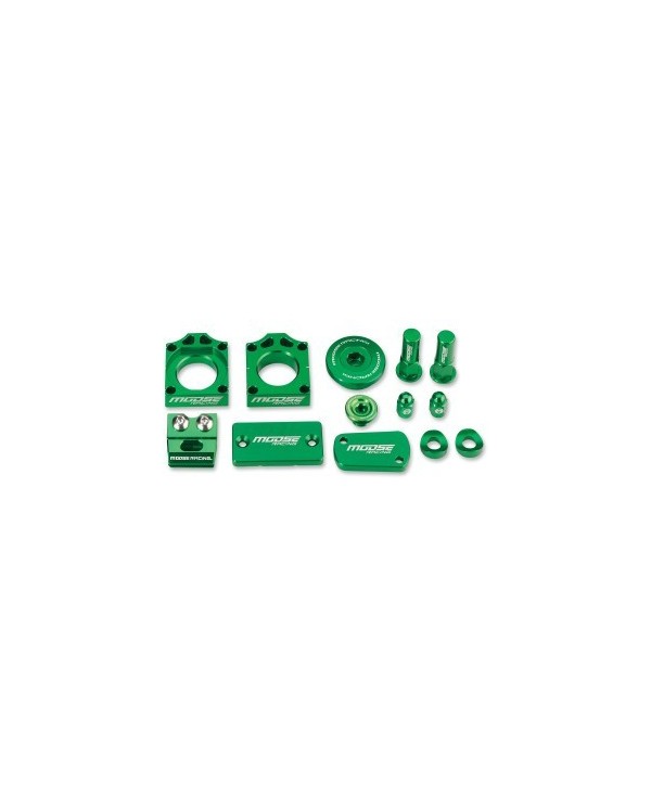 Kit Accesorios Aluminio Mousse Racing Kawa Kx 250F 11-18 KX 450F 09-18 VERDE