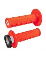 Puños ODI MX Lock On V2 Half Waffle 2/4 T Naranja Flour