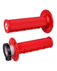 Puños ODI MX Lock On V2 Half Waffle 2/4 T Rojo