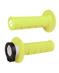 Puños ODI MX Lock On V2 Half Waffle 2/4 T Amarillo Flour