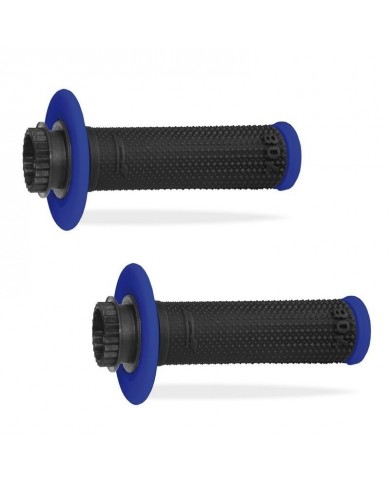 Puños Pro Grip 708 Lock On Doble Densidad Diamond Azul/Negro