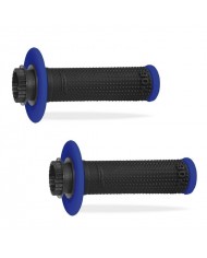 Puños Pro Grip 708 Lock On Doble Densidad Diamond Azul/Negro