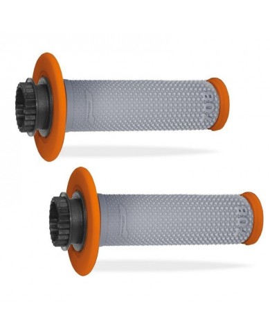 Puños Pro Grip 708 Lock On Doble Densidad Diamond Naranja/Gris