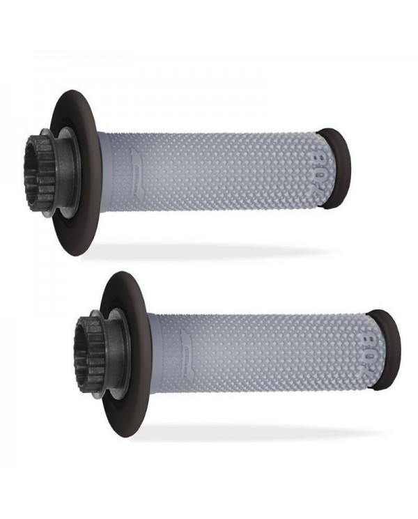 Puños Pro Grip 708 Lock On Doble Densidad Diamond Negro/Gris
