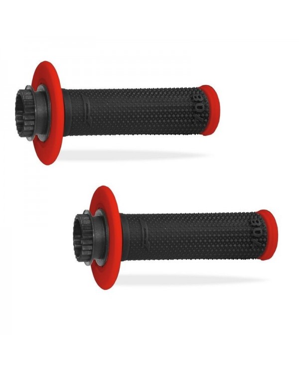Puños Pro Grip 708 Lock On Doble Densidad Diamond Rojo/Negro