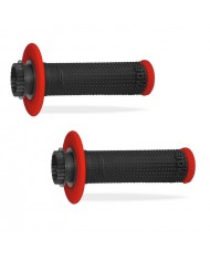 Puños Pro Grip 708 Lock On Doble Densidad Diamond Rojo/Negro