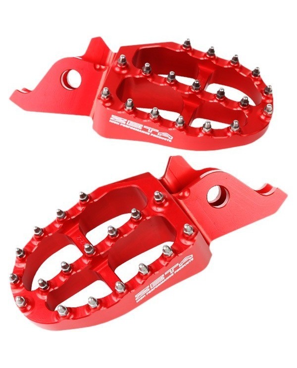 Estriberas Aluminio Zeta Honda Cr 125/250 02-07 Crf 250-450 r 04-20 Roja