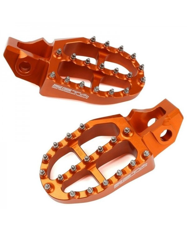 Estriberas Aluminio 4Mx Ktm SX 98-15 EXC 98-16 Naranja