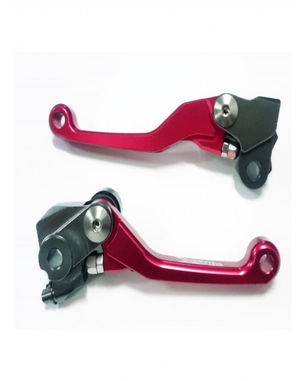 JUEGO PAREJA MANETAS ROJAS ARTICULADAS 4MX GAS GAS TODOS LOS MODELOS CON CILINDRO MAESTRO NISSIN
