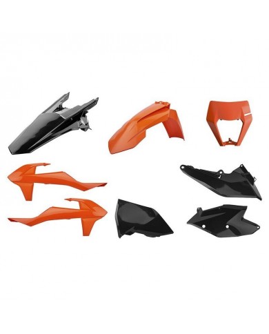 Full Kit Plásticos Polisport KTM EXC/EXC-F 17-19 Naranja 16