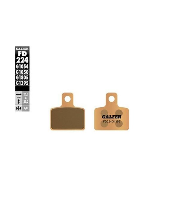 Pastillas De Freno Galfer Sinterizadas Trial Traseras Gas Gas TXT 125 04-14 TXT 250/280 03-1
