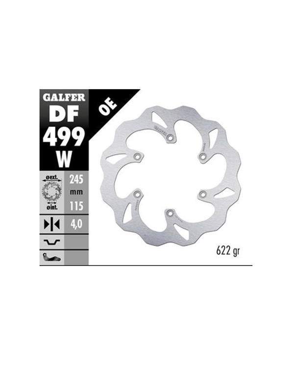DISCO DE FRENO TRASERO GALFER 245 YAMAHA YZ125/YZ250 (2008-2019)