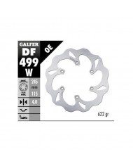 DISCO DE FRENO TRASERO GALFER 245 YAMAHA YZ125/YZ250 (2008-2019)