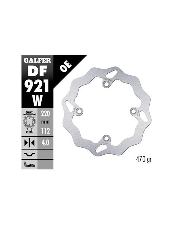 DISCO DE FRENO TRASERO GALFER 220X4 MM SHERCO SE/SE-R 250/300 FORK WP/KYB/SACHS 14-19