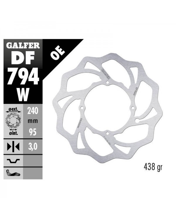 Disco Freno Delantero Galfer Husqvarna TC 85  14-